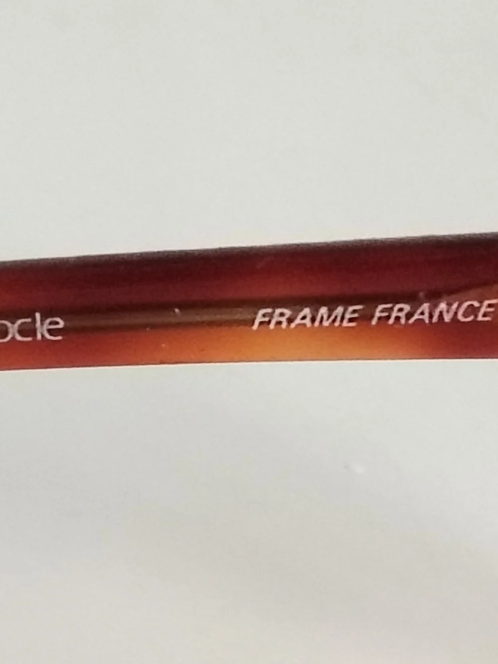 Vintage Binocle Orange Tortoiseshell Acetate Eyeglass Frames Squarish Retro